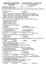 Đề kiểm tra học kỳ II môn Công nghệ Lớp 11 - Mã đề 485 - Năm học 2019-2020 - Trường THPT Trần Quang Diệu